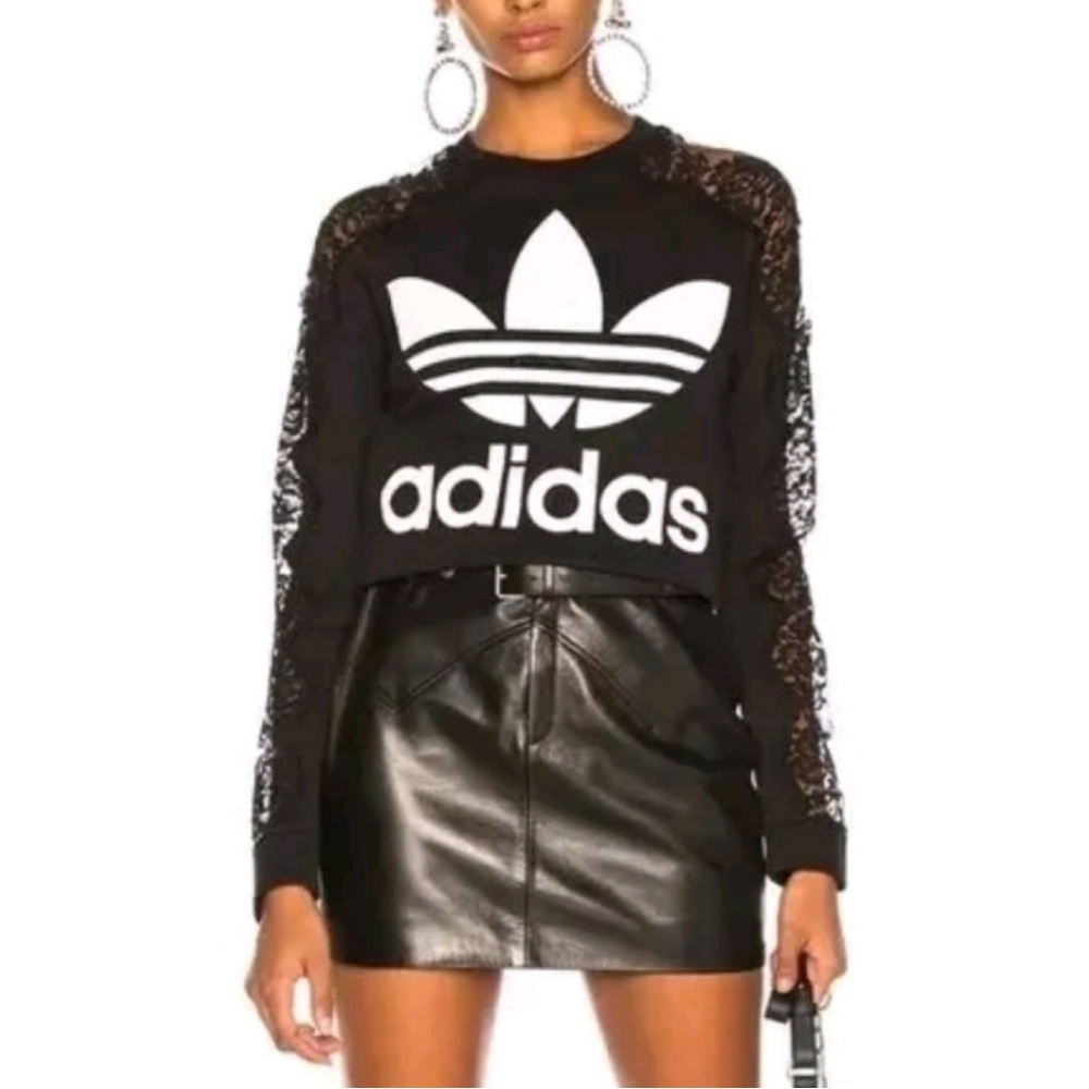 NWT Adidas for Stella McCartney black lace sweatshirt